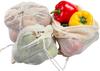 Eco-friendly Pure Cotton Mesh Drawstring Bag for Fruit & Vegetables