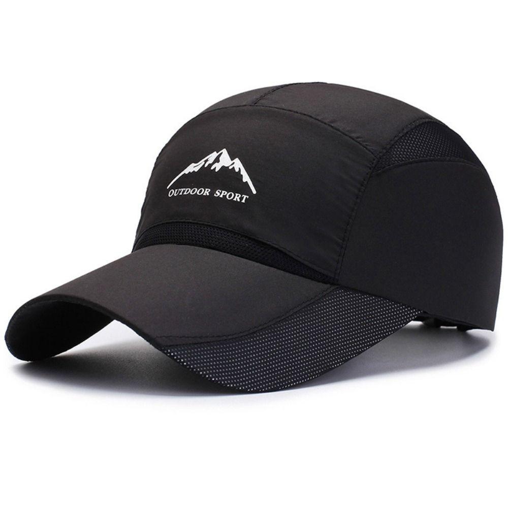 Mountain Printed Quick Dry Baseball Cap Extended Brim UV Protection Breathable Mesh Sun Hat Adjustable Fishing Sun Hat
