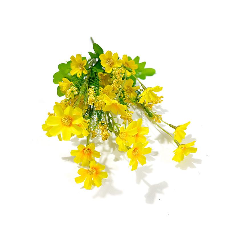 Artificial Flowers Artificial Small Daisy Simulation Green Plant Jumping Orchid Fake Flowers Bundle Wedding Home Silk Flower Decorative Props