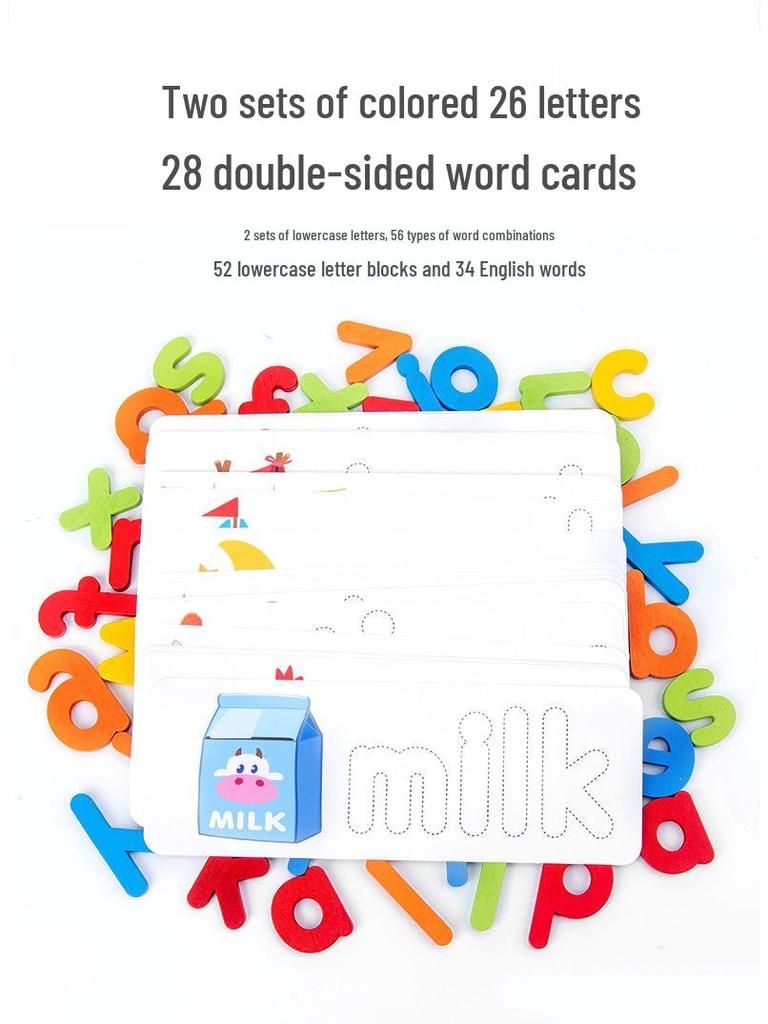 Wooden Cross-Border Alphabet Game: 26-Letter Spelling Puzzle for Early Learning