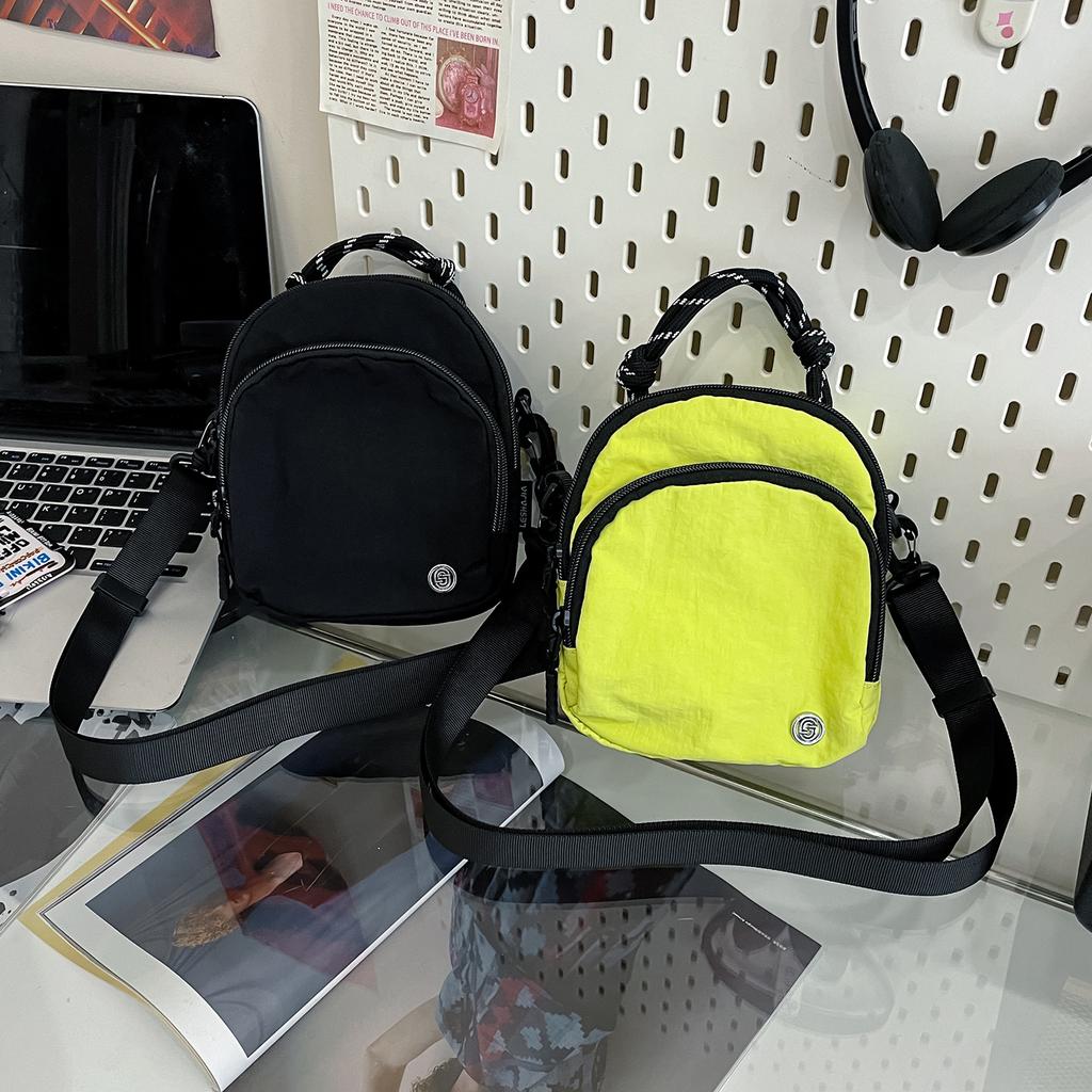Crossbody Bag Lightweight Waterproof Nylon Shoulder Bag Male And Female Students Class Bag Handbag Mobile Phone Small Satchel