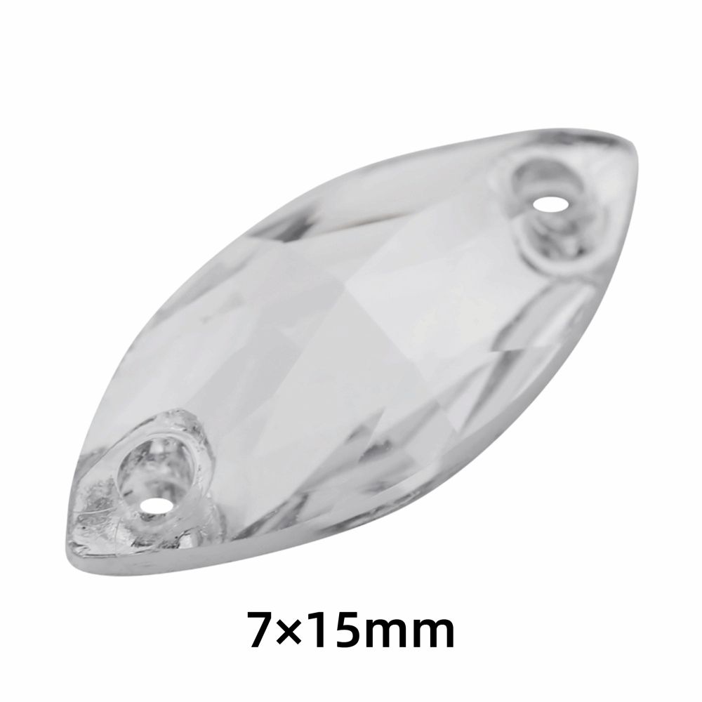 200pcs Shiny Flatback Acrylic Resin Crystal Rectangle Shape Crystal AB Sew On Rhinestones With Hole Sew On Gems