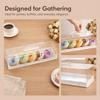 Acrylic Material Dessert Serving Tray Rectangular Dessert Holder Tray  Party Dessert