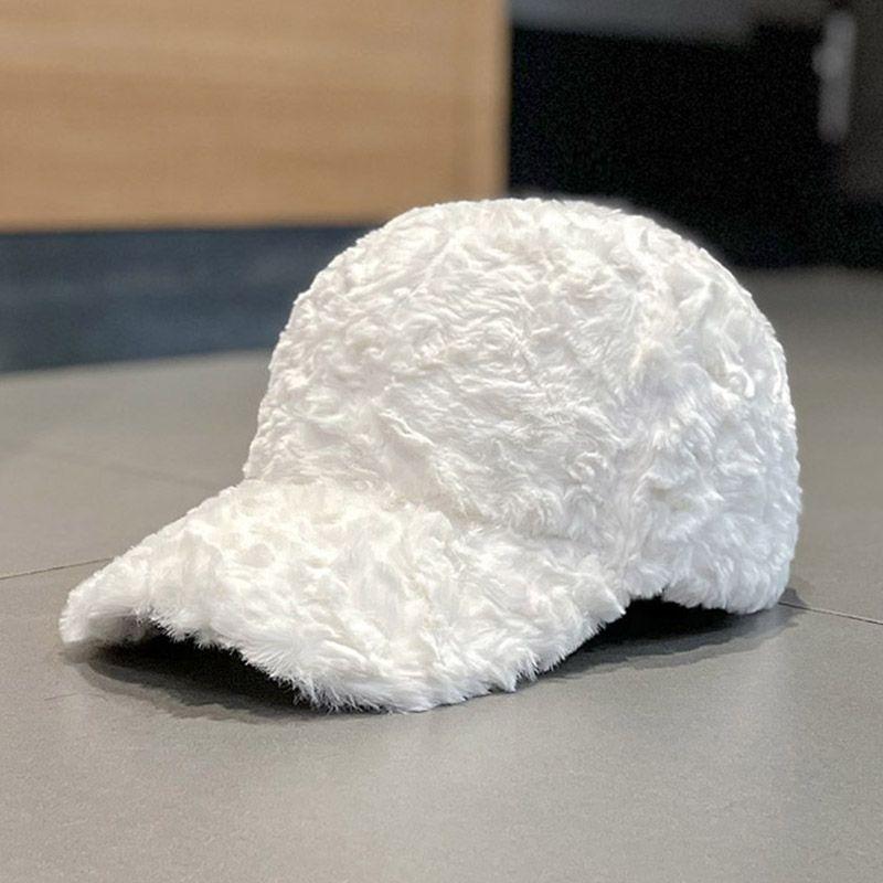 Lamb Wool Cap Children's Autumn and Winter Thickened Warm Sunshade Baseball Cap