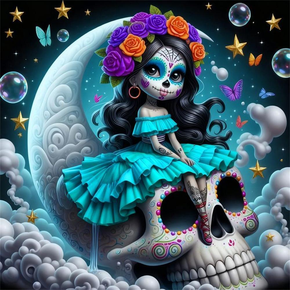 Diamond Embroidery Halloween Ghost Witch Rhinestone Picture Diamond Painting Kit Mosaic Full Square Drill Home Decor