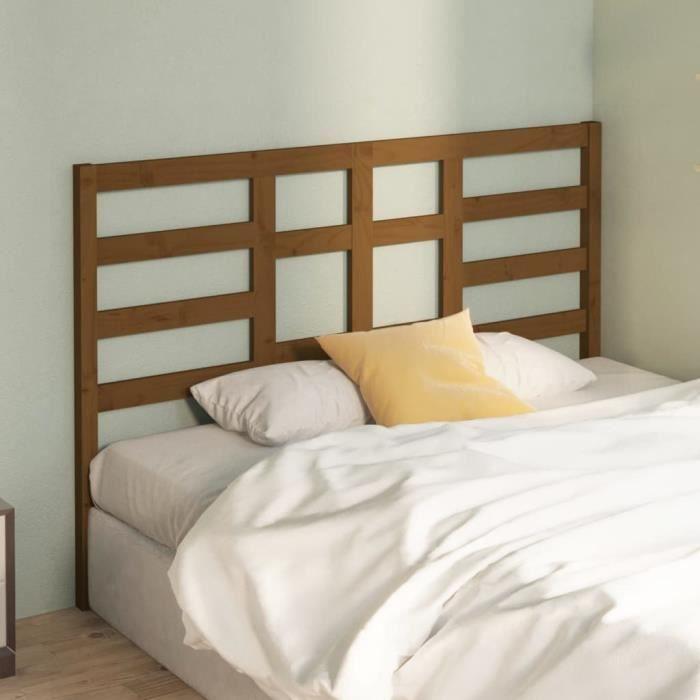 VidaXL Headboard Honey Brown 156x4x104 Cm Solid Pine Wood 818148