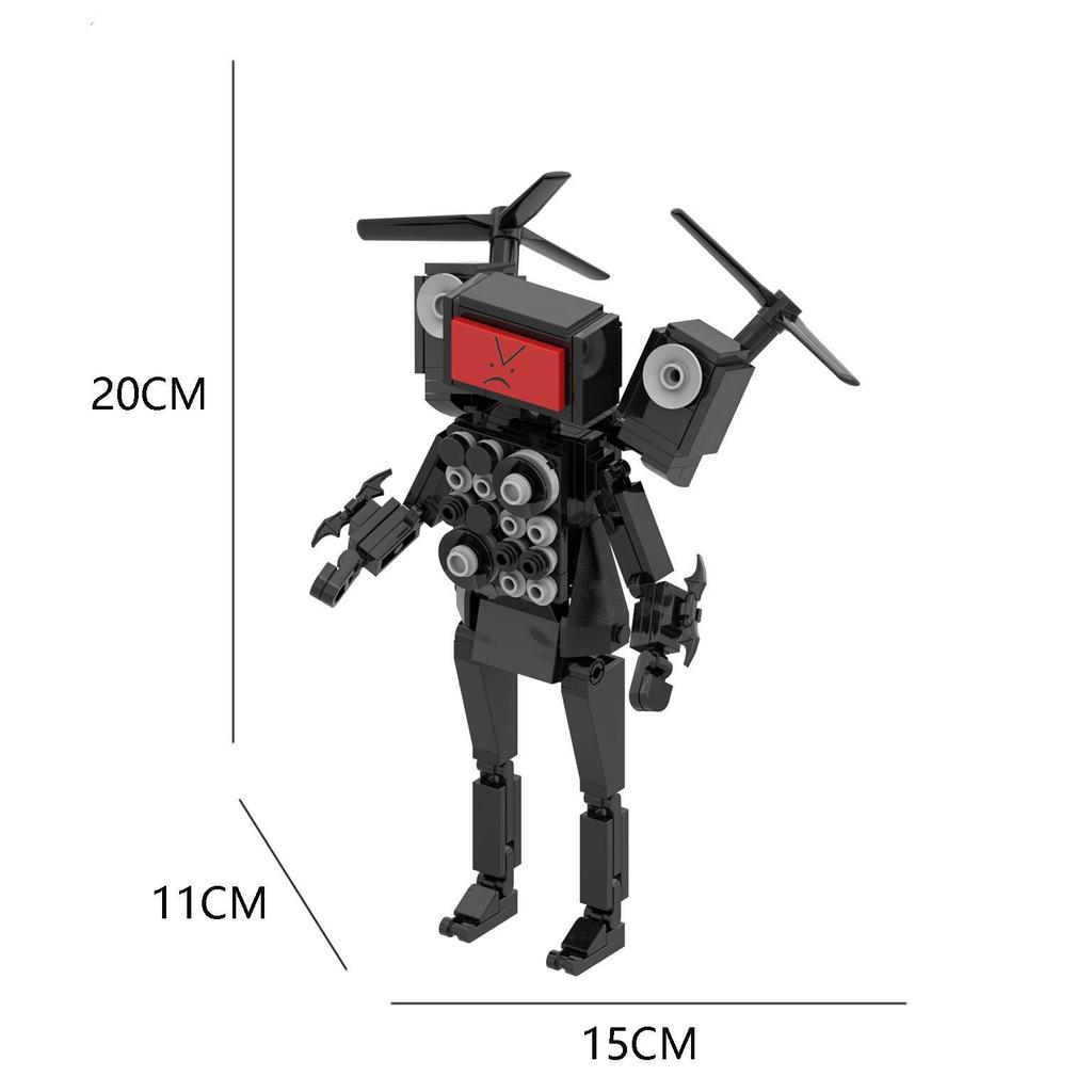 Hot New A Series of Skibidi Toilet Man Drill Male Titan Man Female TV Personality Building Blocks Set Toy for Kids New Year Gift