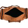 25" Retro Men's Brown Vintage Real Leather Goat Travel Luggage Duffle Gym Bag