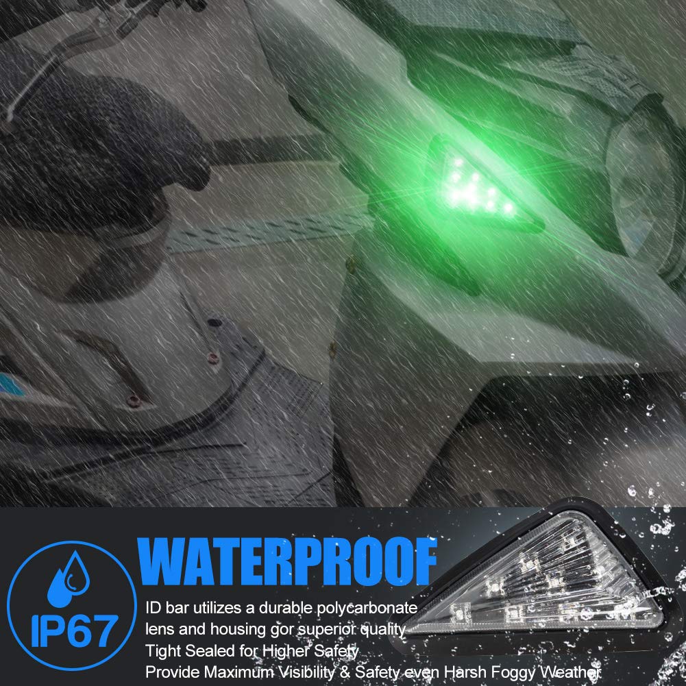 X-STYLE Motorcycle Turn Signal LED Green Turn Signal Lamp Marker Lamp Daylight 9 LED