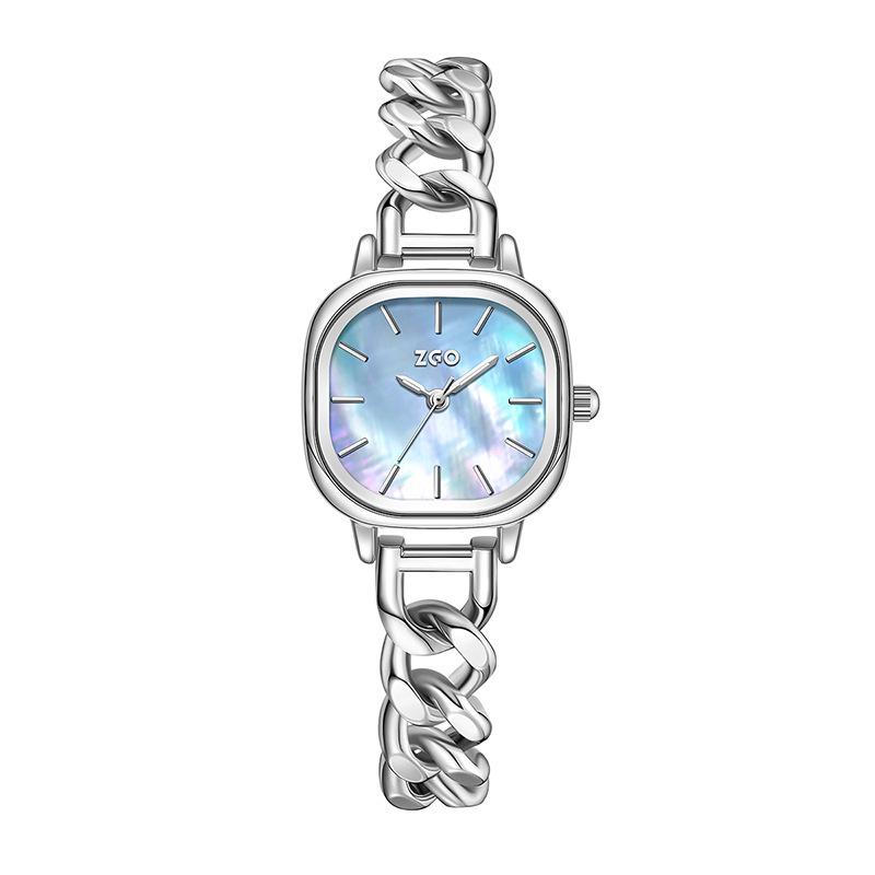 Zhenggang ZGO Damen Leichte Luxus Quadratische Uhr - Perlmutt Armbandstil