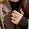 Fashion Alloy Ring Watch Stainless steel Full Inlay Diamond Diamond Rings Watch Quartz Watch Jewelry Gift