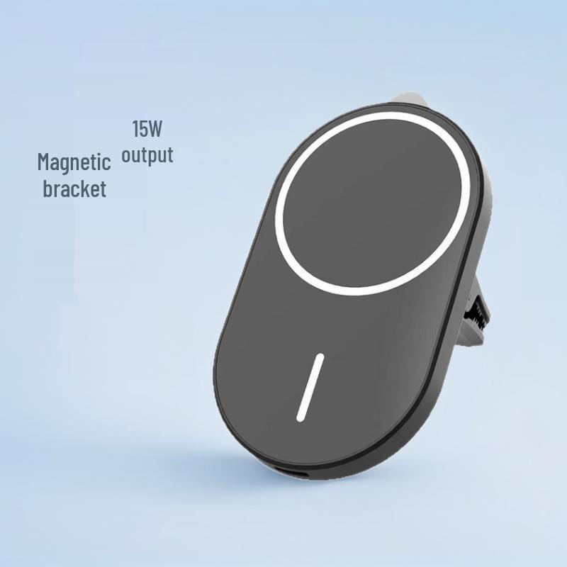 15W Magnetic Wireless Car Charger with Air Vent Holder чёрный