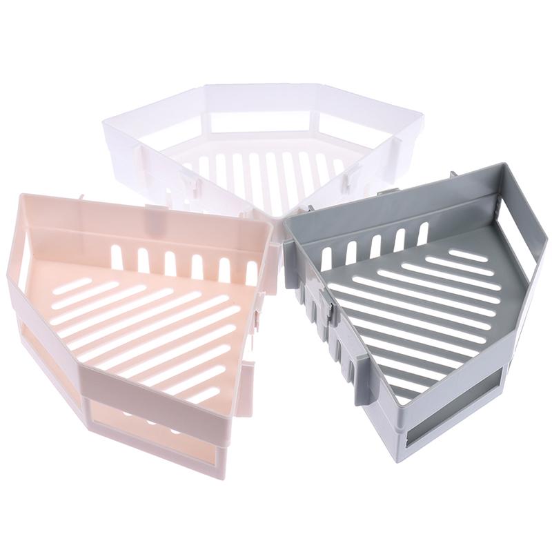 Triangular Shower Caddy Shelf Bathroom Corner Bath Rack Storage Holder Organizer