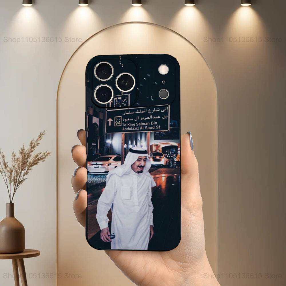 

Arabia Kingdom OF Saudi Phone Case For iPhone 15,14,13,17,16,12,11,Plus,Pro Max,XS,X,Mini,8,7,XR,SE,Soft Silicone Black iPhone14PRO