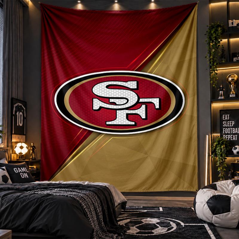 Wall Hanging Tapestry San Francisco 49ers Print Cloth for Living Room Bedroom Home Decor