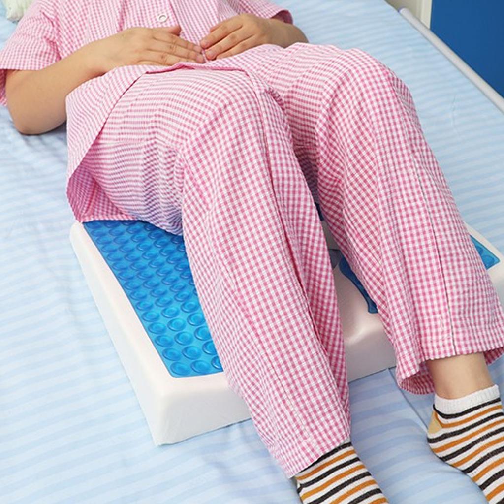 T Shape Opening Foam Cushion Washable Triangular Inclined Plane Gel Memory Foam Seat for Elderly Bedridden Black