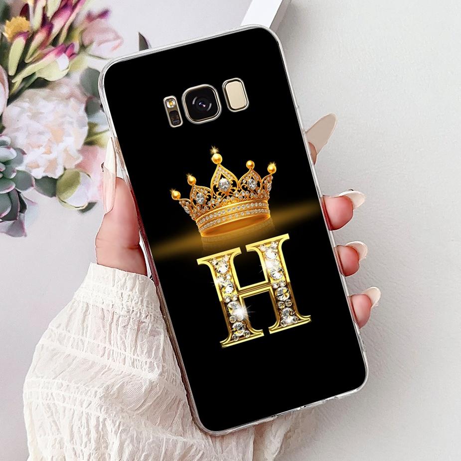 For Samsung Galaxy S8 Case SM-G950F New Crown Letters Cover Soft Silicone Slim Phone Case For Samsung S8 Plus S8+ SM-G955F Shell