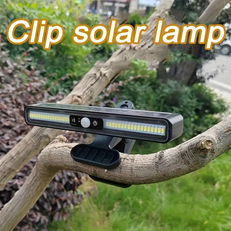 Solar Outdoor Light with Motion Sensor - Easy Clip-On Installation, Button Control, Ideal for Commercial Street Lighting Decor