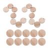 50Pcs Wood Slices with Metal Rings for DIY Wooden Calendar Kit Birthday Anniversary Tracker Wall Hanging Decor for Home Office