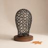 Espositore per Cappelli Base in Legno Testa Metallica Manichino Stand Stile Antico per Salone,