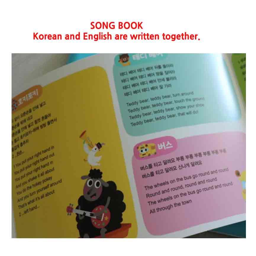 PINKFONG Genuine Kid's Children's Song Pad English 18 Songs Korean 18 Songs
