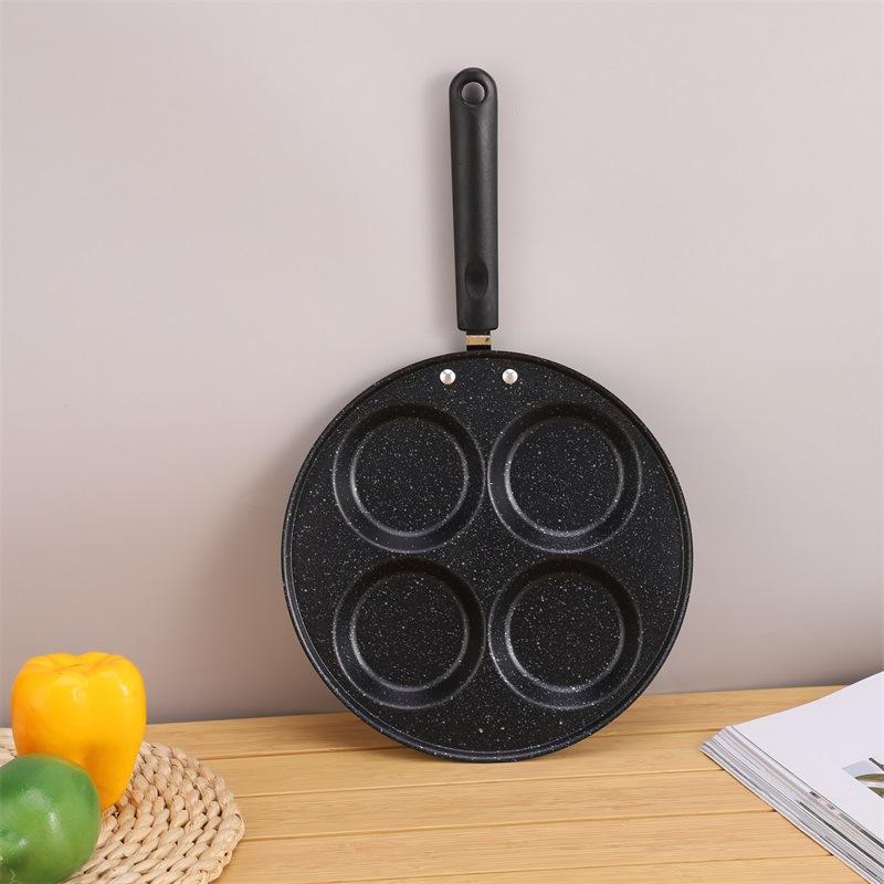 Fried Egg Artifact Medical Stone Four-hole Frying Pan Multi-functional Egg Burger Pot Home Round Pan