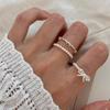 Eleganter Süßer Perlen-Stretcring mit Schleife für Damen - Neues Modisches Temperament Stil Zeigefinger-Accessoire