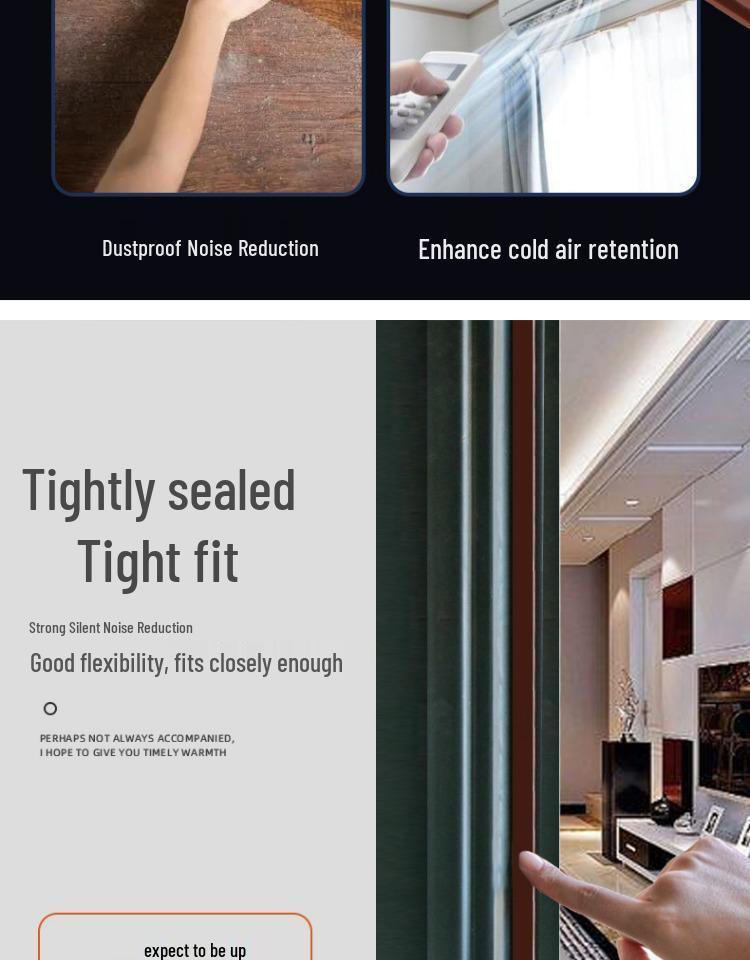 Diebstahlsichere selbstklebende Silikon-Dichtungsleiste für Tür und Fenster zum Abdichten gegen Wind und zur Isolierung