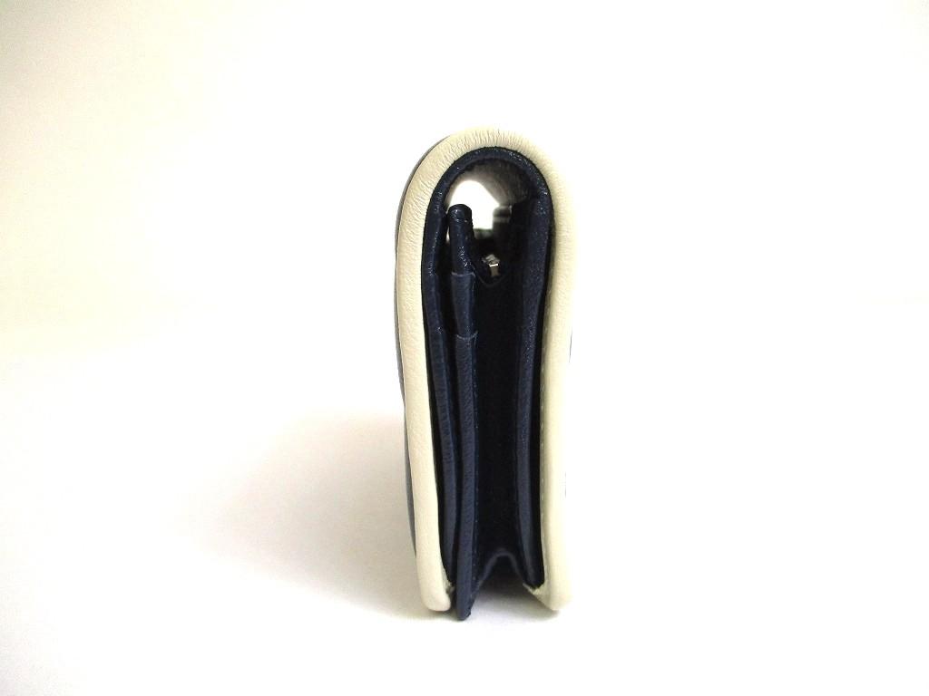 Authentic GUCCI GG Marmont Navy Blue Leather Bifold Wallet Compact Wallet #a662  Refurbished