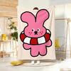 Cartoon style C-Cartoon Cute Animals Throw Lightweight 240g Flannel Blanket Soft Skin-friendly for Summer Cooling