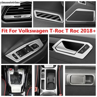 Car Interior Water Cup / Door Speaker / Window Lift / Glove Box Cover Trim Accessories For Volkswagen T-Roc T Roc 2018 - 2025