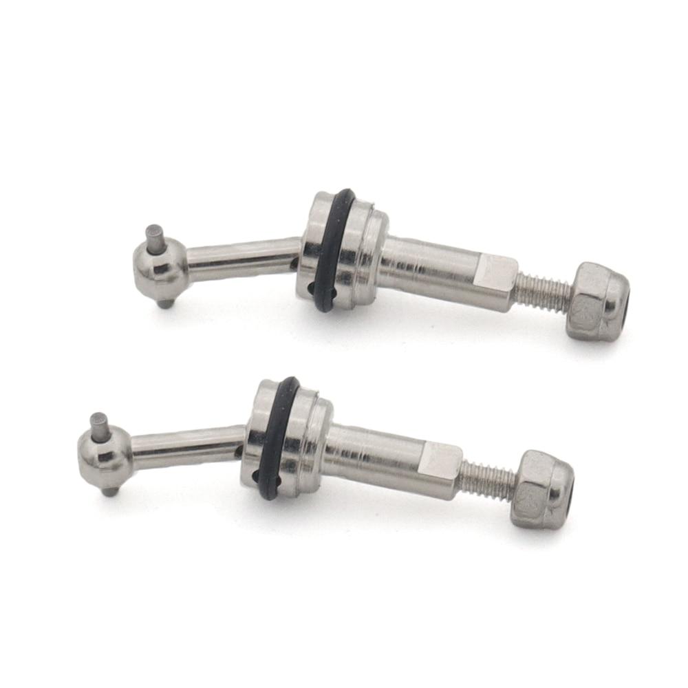 2 Pcs Extended Metal CVD Cardan Shaft 2mm With M2 Nut For 1/28 RC Car Wltoys K969 K989 K979 P929 Upgrade Parts