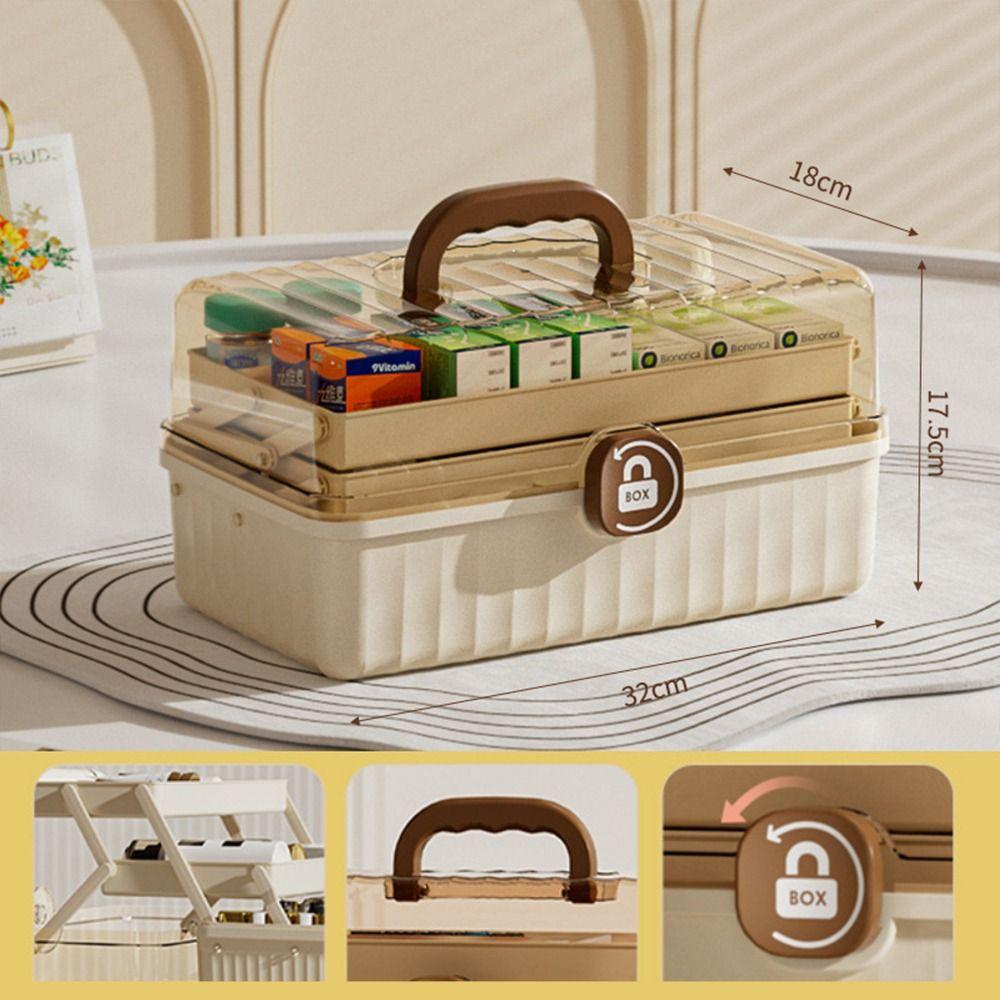 Large Capacity Medicine Box Multi-Layer Jewelry Nail Polish Organizer  Home