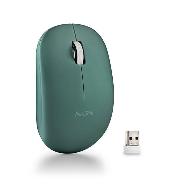 Souris Optique Sans Fil - NGS - FOG PRO GREEN - 1000 DPI - Boutons Silencieux - Couleur Verte