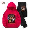 2026 Five Nights Hoodies+Hosen 2er-Set 3-14 Jahre Jungen Mädchen Trainingsanzug Kleidung Hoodie Jungen FNAF Sportlicher Anzug Ideal für den täglichen Gebrauch im Freien