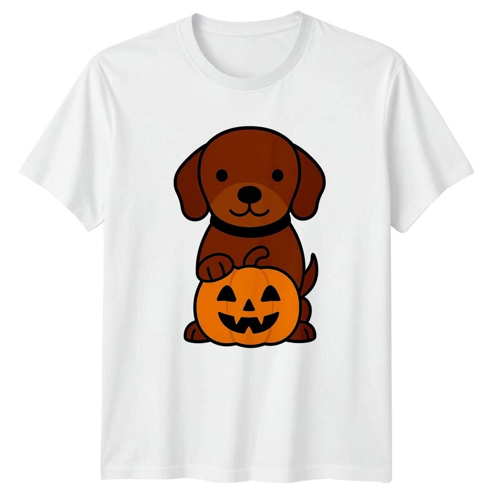 Halloween Dog Pumpkin Graphic Tee Unisexs Unisexs Unisex TShirt Seasonal S