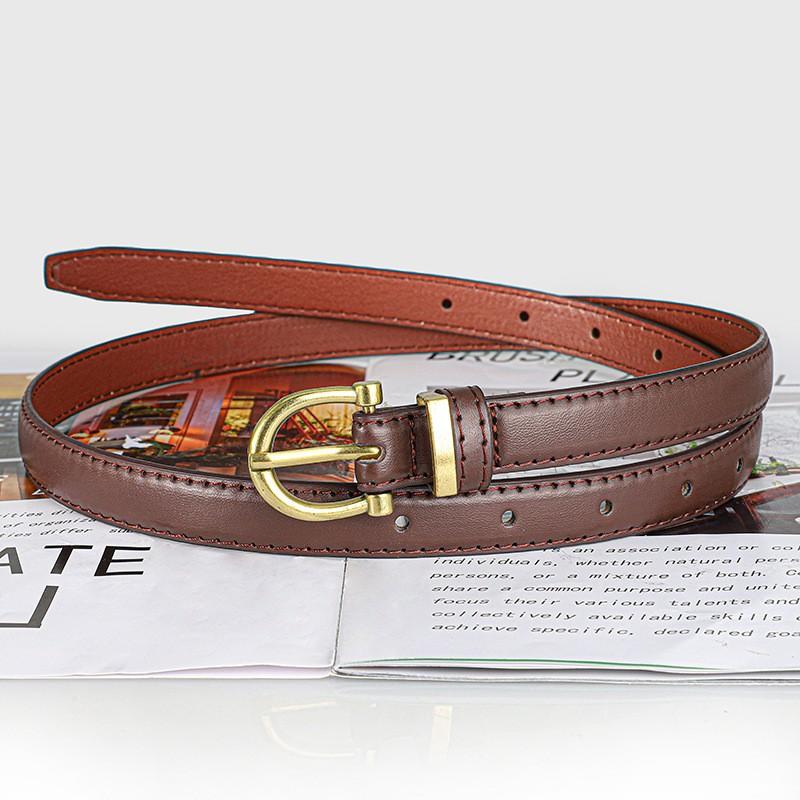 New Women's Pin Buckle Belt, Fashionable, Versatile, Simple Decoration, Trendy, Pure Color, Thin Waistband, Suitable for Jeans