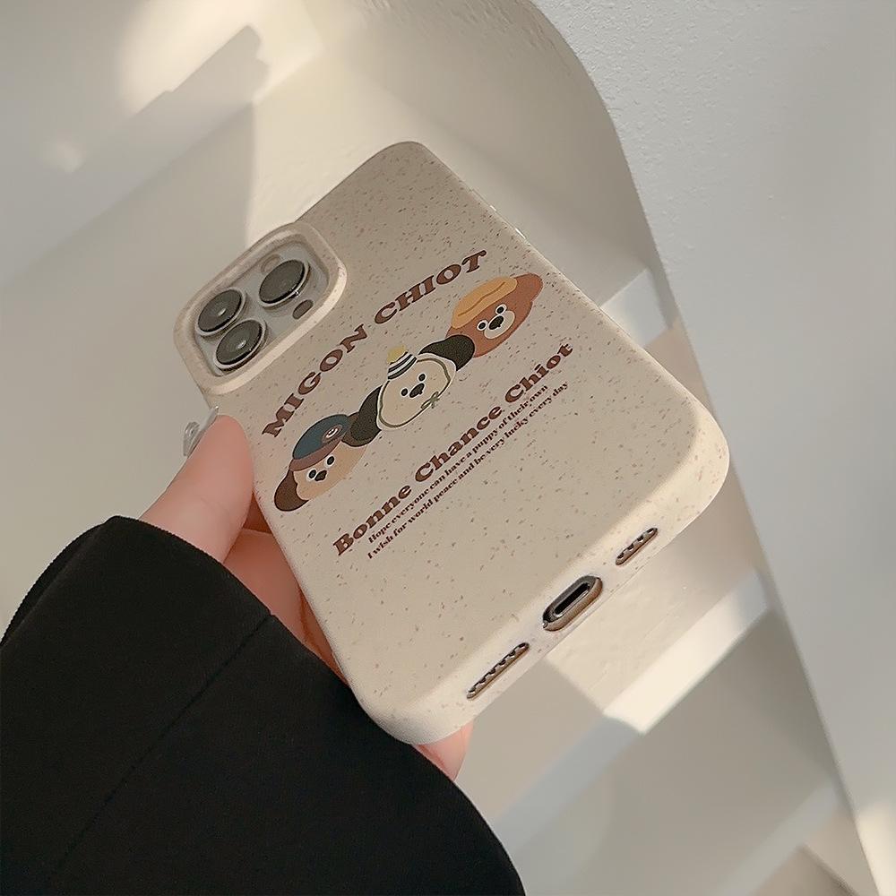 Cartoon Cute Three Little Puppy Phone Case for iPhone 17 16 15 14 12 13 11 Pro Max 7 8 Plus X XR XS SE 2020 Shockproof Soft Cover