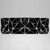 1pc 200x60cm Glossy Black Triangle Style Car Body Side Sticker Vinyl Decal Decor