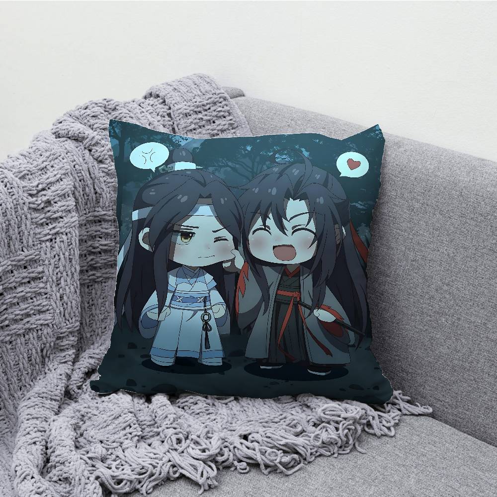 Mo Dao Zu Shi Pillow Case Print Polyester Fiber 40X40 cm Home Sofa Throw Cushion Cover Decoration
