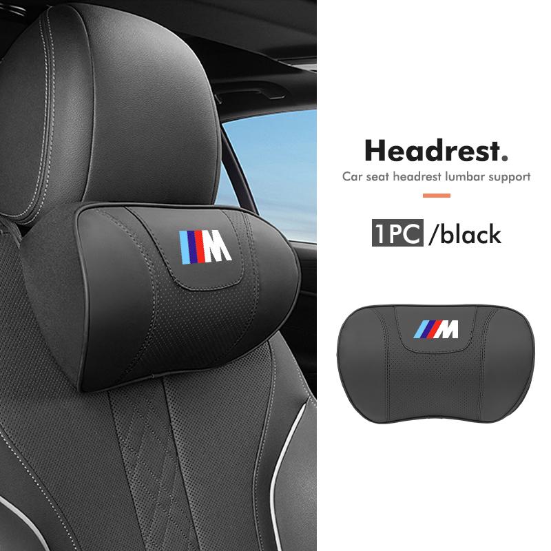 Leather Car Seat Headrest Neck Poillow Lumbar Mat Auto Accessories For BMW E30 E34 E36 E39 E46 E52 E53 E60 E61 E62 E70 E71 E83