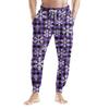 Men's Drawstring Pocket Casual Pants, Checkered Striped Printed Pocket Casual Pants, Home Sleeping Pants