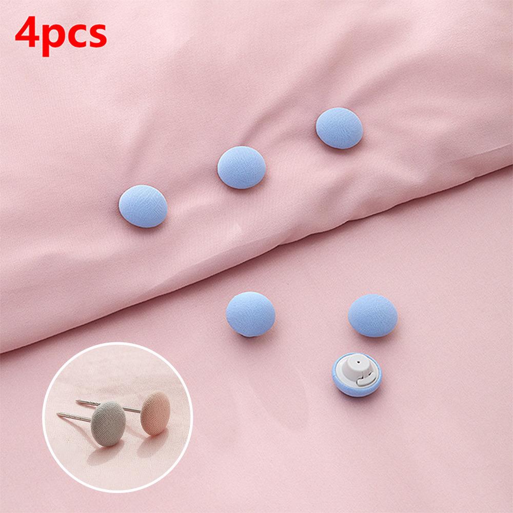 4ks držák na prošívanou deku s houbami, macaron, protiskluzová prošívaná deka, klip na deku, jeden klíč k odemčení přikrývky, klip na držák prostěradla