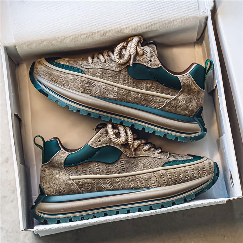 

Мужская обувь весна и осень 2025 года, новая универсальная обувь для спорта и отдыха на открытом воздухе, мужская обувь Forrest Gump, популярная обувь для студентов и пап прилив 44 зеленые хаки