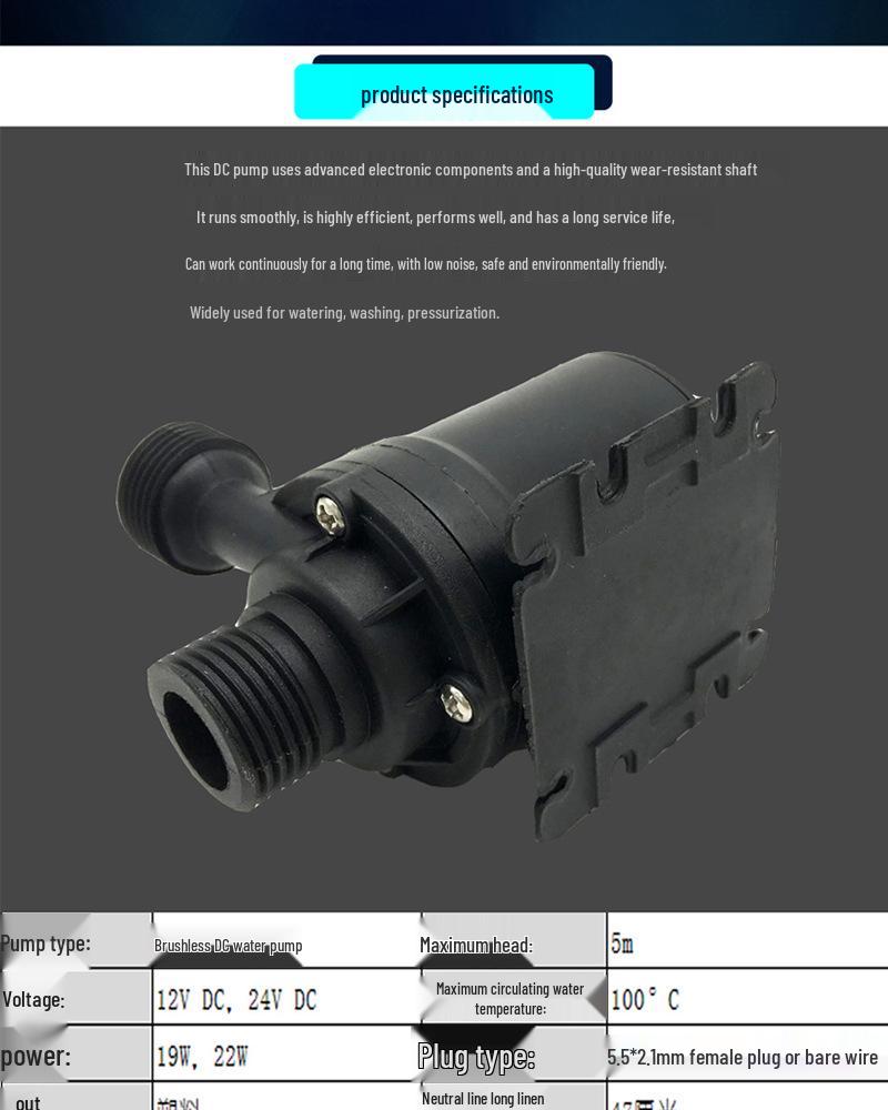 DC Brushless Mini Submersible Water Pump for Solar and Car Washing Applications