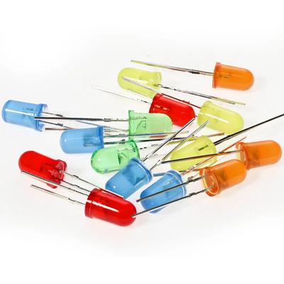 60 Stück/100 Stück 5 MM LED-Dioden-Kit Pack DIY-Elektronik Rot Orange Gelb Grün Blau Weiß 5 mm LED-Licht-Sortiment-Kit