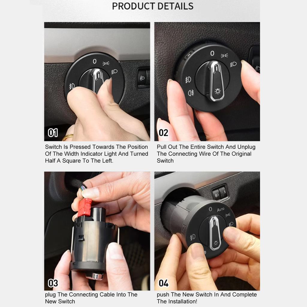 Automatischer Scheinwerfer-Lampen-Steuerschalter Lichtsensor-Modul Passend für VW Golf MK4 für Passat B5 Polo