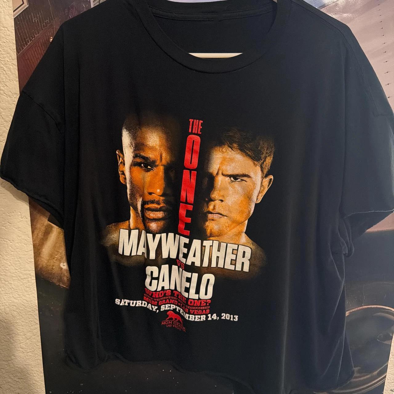 Black Floyd Mayweather vs Manny Pacquiao 2013 t-shirt M