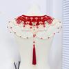 Girl False Collar Embroidered Chinese Ancient Shirt Shawl Wrap for Carnivals