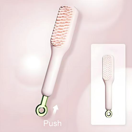 Retractable Hair Brush Self-Cleaning Bristles Scalp Massage Anti-static Hair Detangling Styling Comb Portable Women Hairdressing Tools Birthday Gift